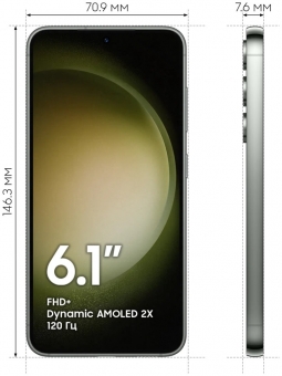 Смартфон Samsung Galaxy S23 8/128 ГБ, Dual: nano SIM + eSIM, зеленый